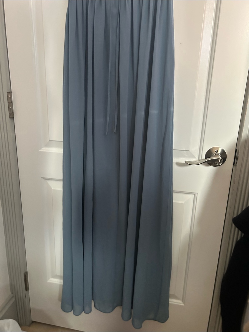 Lulus I'm All Yours Slate Blue Ruffled Maxi Dress S autumn wedding homecoming - Picture 6 of 15